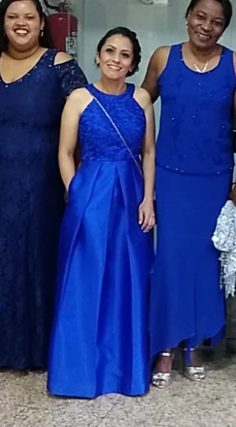 Resultado prático de aluna da Escola de Moda Paulistana - Vestido sob medida